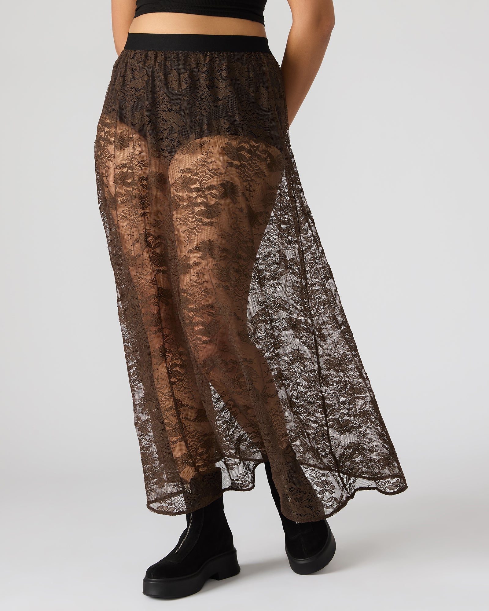GISELA SKIRT DARK ESPRESSO