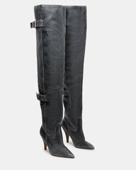 BADDIE BLACK DISTRESSED